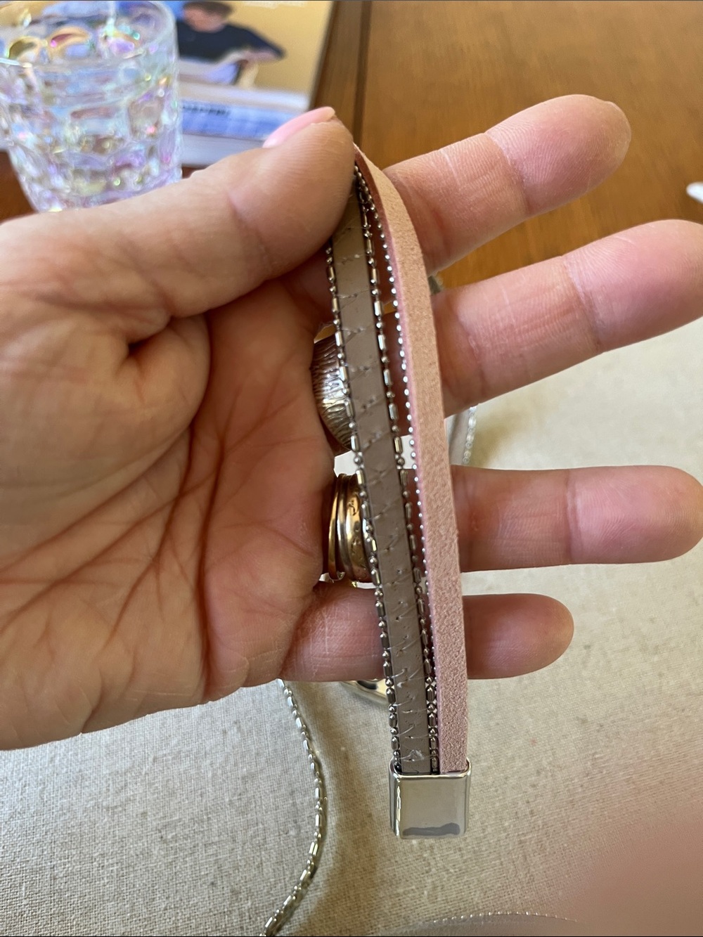 Leather & Rhinestone Wrap Bracelets - Picture 10 of 11